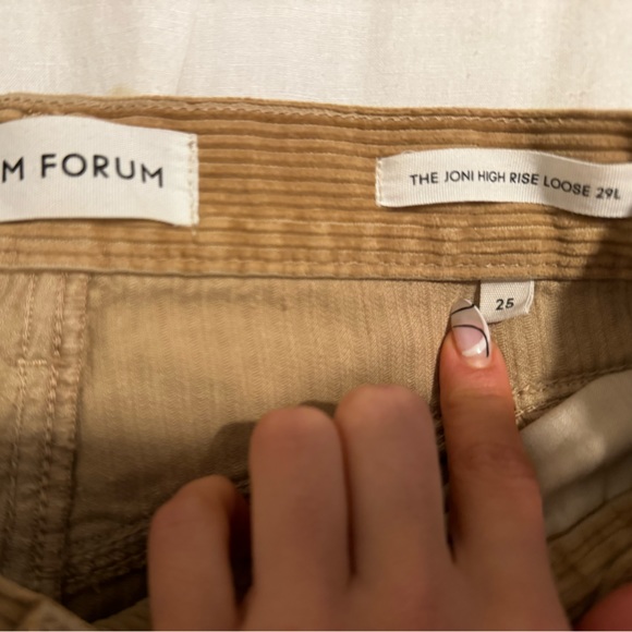 THE JONI HIGH RISE LOOSE 29 - Denim Forum - Corduroy Pants - Picture 4 of 4